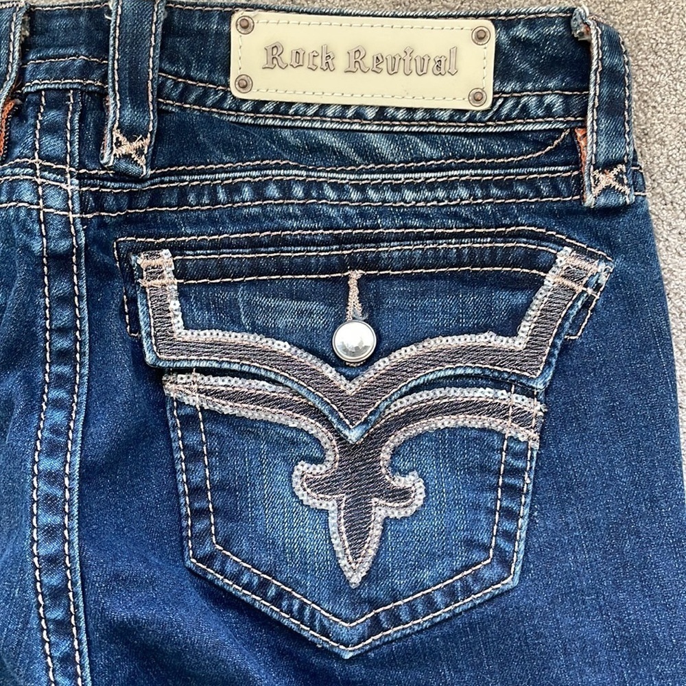 EC Rock Revival Anett Bootcut Jeans - Size 30 - Dark Wash - Picture 3 of 7